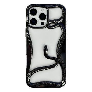 Чохол 3D Snake для iPhone 15 Glossy Black - ash-mobile.com.ua - фото 1