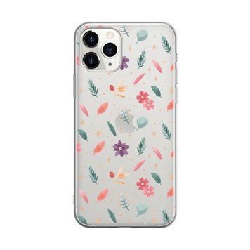 Чехол прозрачный Print Flower для iPhone 11 PRO Purple - ash-mobile.com.ua - фото 1