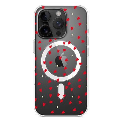 Чохол прозорий Print Love Kiss with MagSafe для iPhone 16e | 17e More Hearts - ash-mobile.com.ua - фото 3
