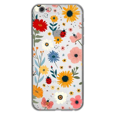 Чехол прозрачный Print Flower для iPhone 6 Plus | 6s Plus Sunflower - ash-mobile.com.ua - фото 1