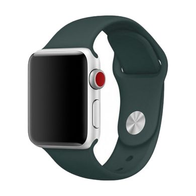 Ремінець Silicone Sport Band для Apple Watch 42mm | 44mm | 45mm | 49mm Forest green розмір L купити
