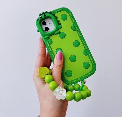 Чохол Silicone Dinosaur Case для iPhone 12 | 12 PRO Green - ash-mobile.com.ua - фото 2