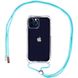 Чохол Crossbody Transparent на шнурку для iPhone 12 | 12 PRO Sea Blue купити