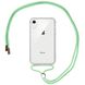 Чохол Crossbody Transparent на шнурку для iPhone XR Green купити