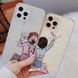 Чохол прозорий Print Home Girls для iPhone 15 PRO Blue