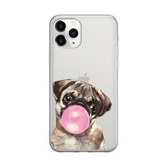 Чохол прозорий Print Dogs для iPhone 13 PRO Pug Gum