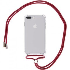 Чехол Crossbody Transparent со шнурком для iPhone 7 | 8 | SE 2 | SE 3 Marsala купить