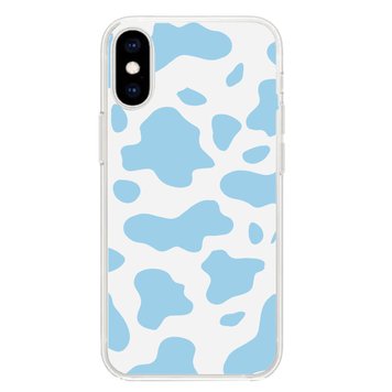 Чехол прозрачный Print Animal Blue with MagSafe для iPhone X | XS Cow - ash-mobile.com.ua - фото 1