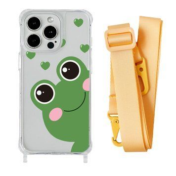 Чехол прозрачный с ремешком Print Happy Nice для iPhone 11 PRO Frog/Yellow - ash-mobile.com.ua - фото 1