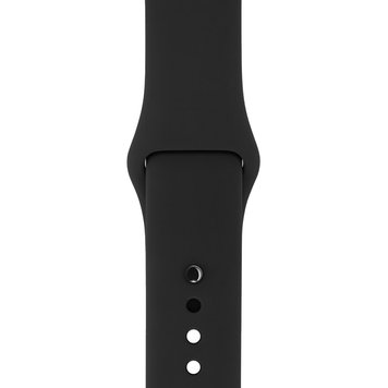 Ремінець Silicone Sport Band для Apple Watch 38mm | 40mm | 41mm Black розмір S - ash-mobile.com.ua - фото 1