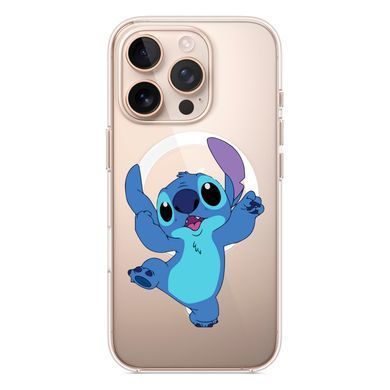 Чохол прозорий Print Blue Monster with MagSafe для iPhone 16e | 17e Happy - ash-mobile.com.ua - фото 4