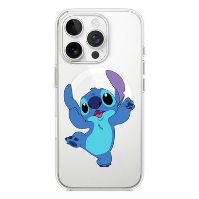 Чохол прозорий Print Blue Monster with MagSafe для iPhone 16e | 17e Happy - ash-mobile.com.ua - фото 2