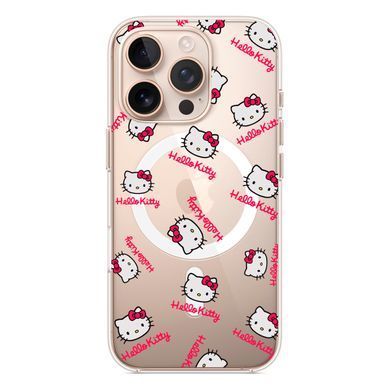 Чохол прозорий Print Hello Kitty with MagSafe для iPhone 17 PRO Head Red