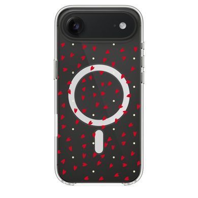Чохол прозорий Print Love Kiss with MagSafe для iPhone 17 Air More Hearts