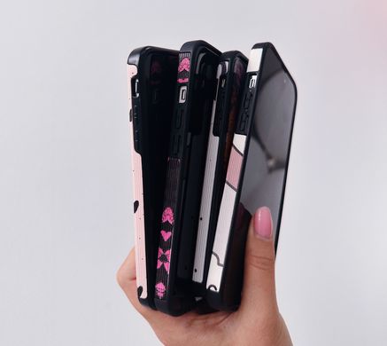Чехол Ribbed Case для iPhone 12 Mini Rose Black/White купить