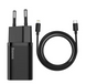 СЗУ Baseus Super Silicone PD Charger 20W (1 Type-C)+With Cable Type-C to Lightning Black купить