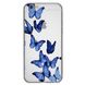 Чохол прозорий Print Butterfly для iPhone 6 | 6s Blue