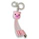 Кабель ASH Happy 3 in 1 USB (Micro-USB+Lightning+Type-C) Pig Pink купити