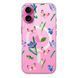 Чохол прозорий Print Butterfly with MagSafe для iPhone 17 Pink