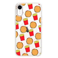 Чохол прозорий Print FOOD with MagSafe для iPhone XR Burger and French fries купити