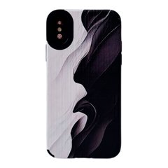 Чехол Ribbed Case для iPhone XR Marble Black/White купить