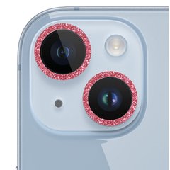 Захисне скло на камеру Diamonds Lens для iPhone 15 | 15 Plus Red