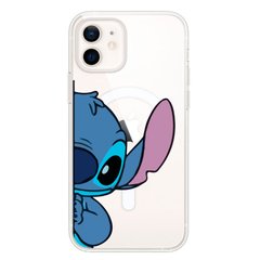 Чехол прозрачный Print Blue Monster with MagSafe для iPhone 12 MINI Half купить