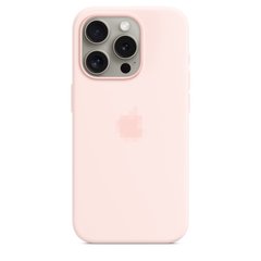 Чохол Silicone Case Full OEM+MagSafe для iPhone 15 PRO Light Pink