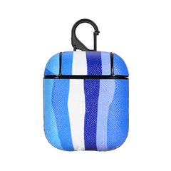 Чохол для Airpods 1|2 Leather Rainbow Case Blue