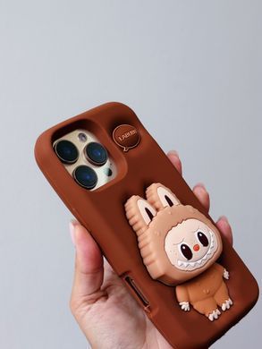 Чохол Labubu для iPhone 16 PRO Brown - ash-mobile.com.ua - фото 3