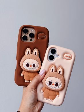 Чохол Labubu для iPhone 16 PRO Brown - ash-mobile.com.ua - фото 5