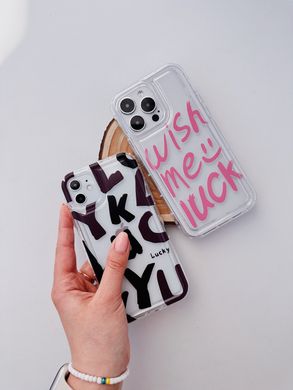 Чохол Transparent Shockproof Case для iPhone 14 Wish me luck - ash-mobile.com.ua - фото 5