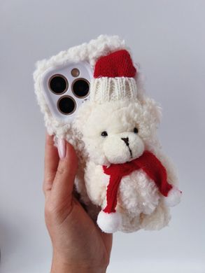 Чохол 3D Bear Plush Case для iPhone XR Beige купити