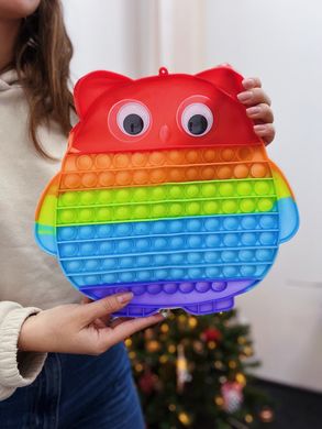 Pop-It іграшка BIG Owl (Сова) 28/29см Red/Ultramarine купити