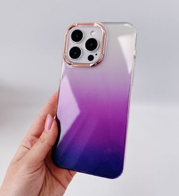 Чехол Gradient glitter для iPhone 14 Purple - ash-mobile.com.ua - фото 2