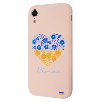 Чохол WAVE Ukraine Edition Case для iPhone XR Ukraine heart Pink Sand - ash-mobile.com.ua - фото 1
