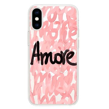 Чехол прозрачный Print Amore with MagSafe для iPhone X | XS Pink - ash-mobile.com.ua - фото 1