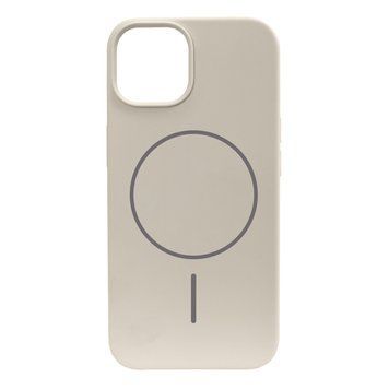 Чехол Silicone Slim with MagSafe для iPhone 15 Antique White - ash-mobile.com.ua - фото 1