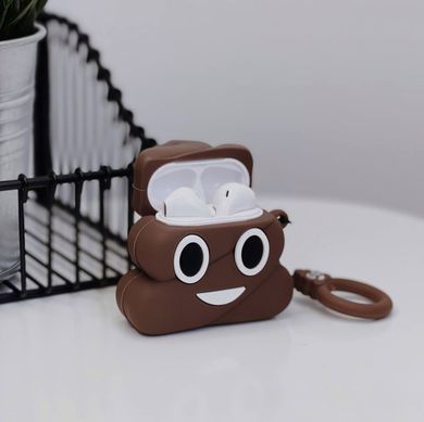 Чохол 3D для AirPods 1 | 2 Brown Shit - ash-mobile.com.ua - фото 4