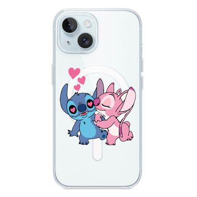 Чохол прозорий Print Blue Monster with MagSafe для iPhone 14 Plus Angel kiss - ash-mobile.com.ua - фото 1