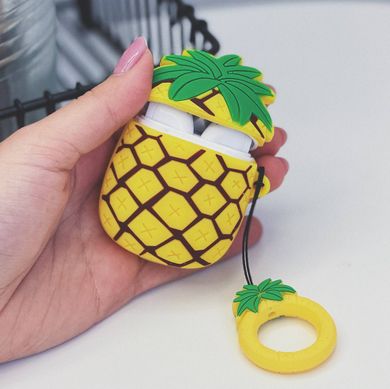 Чехол 3D для AirPods 1 | 2 Pretty Food Pineapple - ash-mobile.com.ua - фото 4