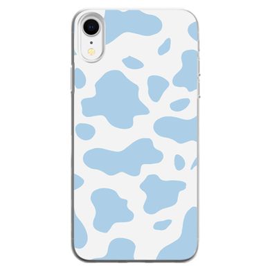 Чехол прозрачный Print Animal Blue для iPhone XR Cow купить