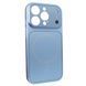 Чохол Nofelet AG Glass with MagSafe для iPhone 13 PRO Light Blue