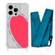 Чехол прозрачный с ремешком Print Mood swings для iPhone X | XS Heart Amor/Forest Green