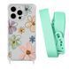 Чехол прозрачный с ремешком Print Flower для iPhone 11 PRO MAX Spring Breeze/Avocado