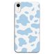 Чохол прозорий Print Animal Blue для iPhone XR Cow купити