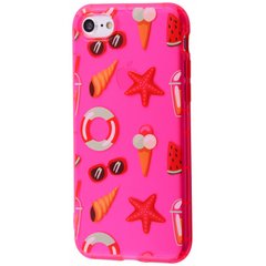 Чехол Summer Time Case для iPhone 7 | 8 | SE 2 | SE 3 Pink/Sea купить