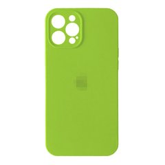 Чохол Silicone Case Full + Camera для iPhone 12 PRO Lime Green купити