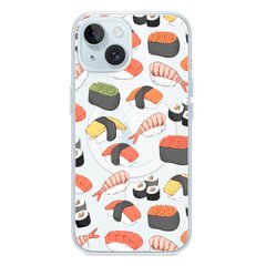Чехол прозрачный Print FOOD with MagSafe для iPhone 13 Sushi
