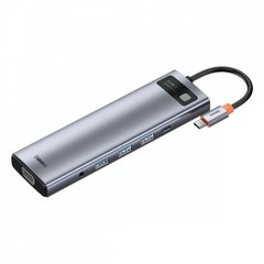 Переходник для MacBook USB-C хаб Baseus Metal Gleam Series Multifunctional 11 в 1 Gray купить